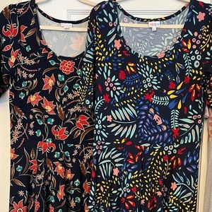 LuLaRoe Nicole dresses. Size XL. Two pack.